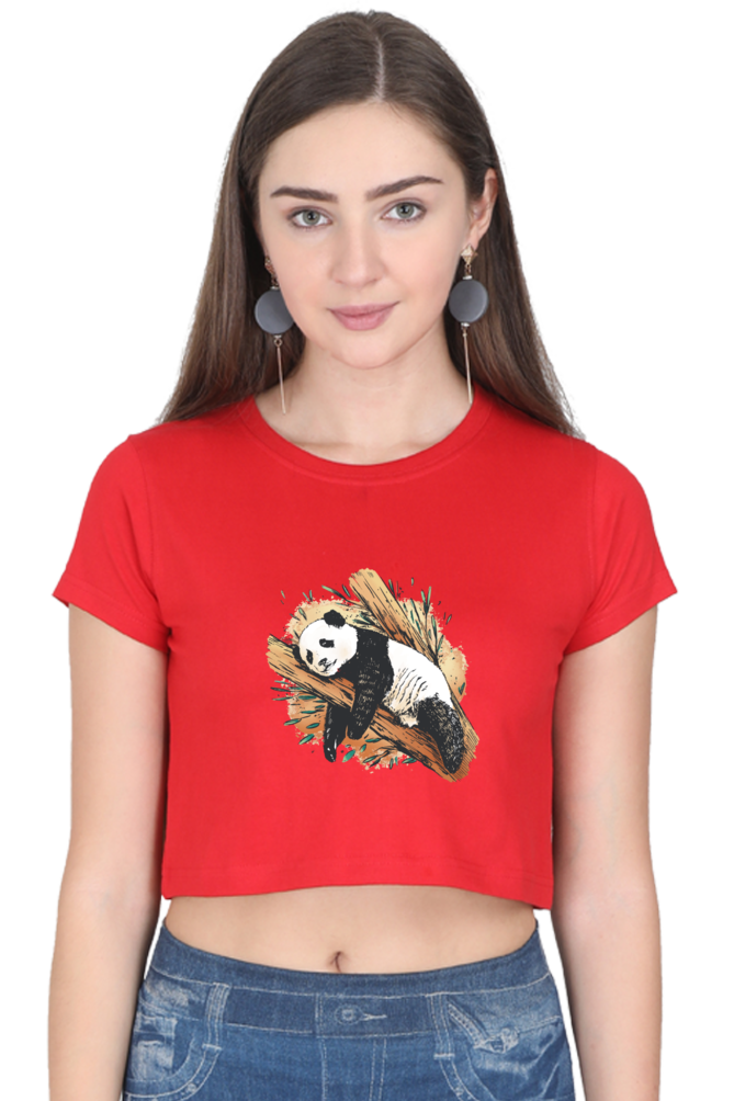 Sleeping Panda Crop Top