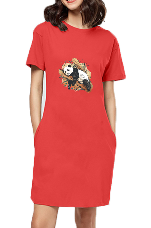 Sleeping Panda T-Shirt Dres