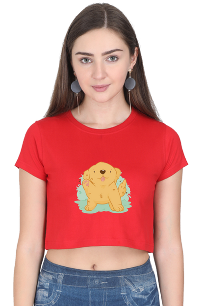 Golden Kawaii Crop Top