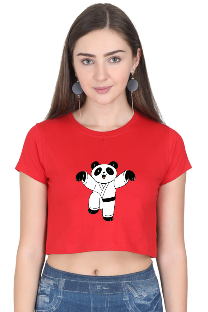 Karate Panda Crop Top