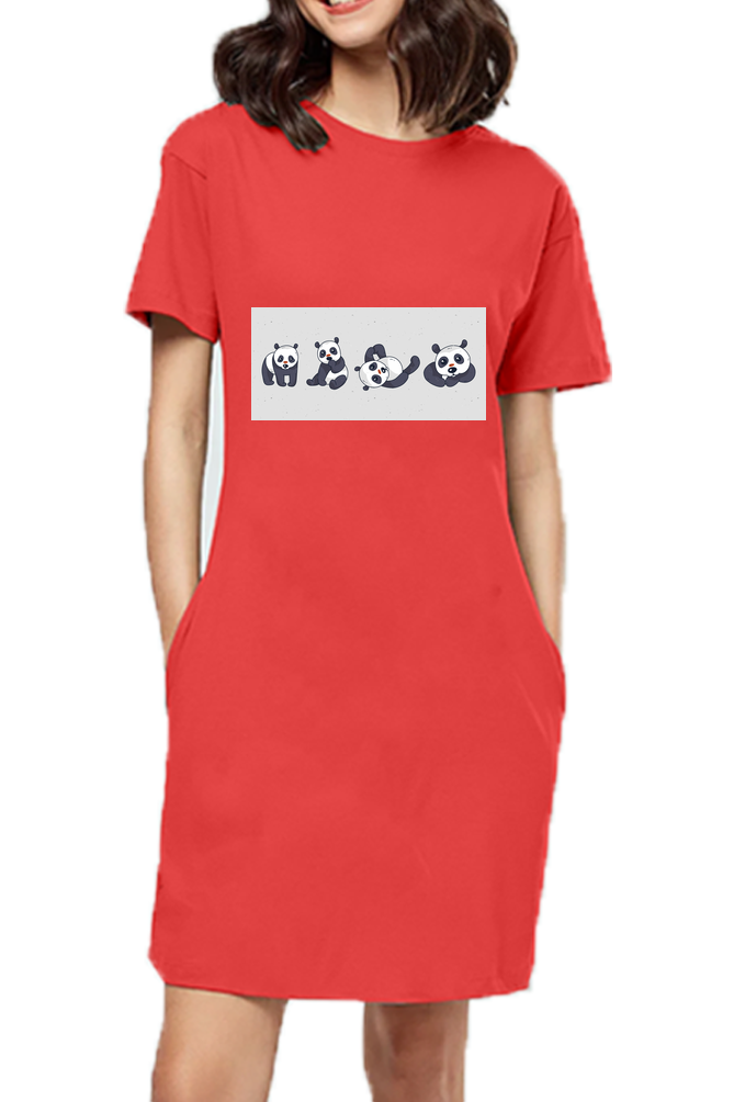 Cute Panda Set T-Shirt Dress