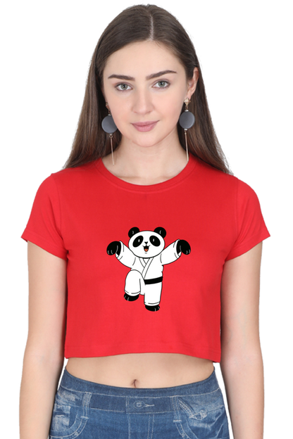 Karate Panda Crop Top