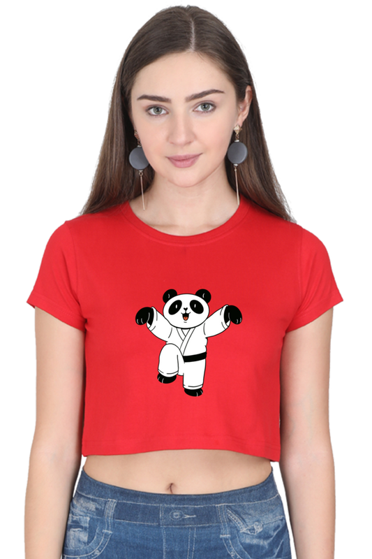 Karate Panda Crop Top