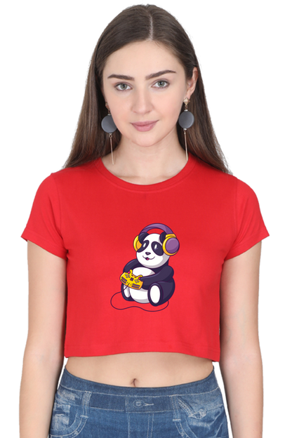 Gamer Panda Crop Top