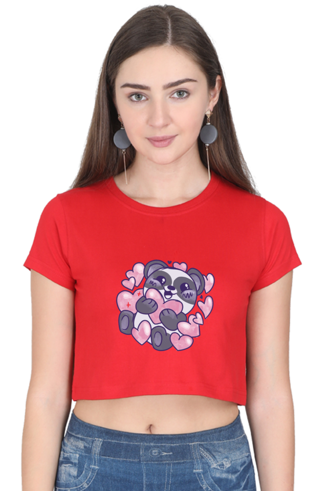 Panda Love Crop Top