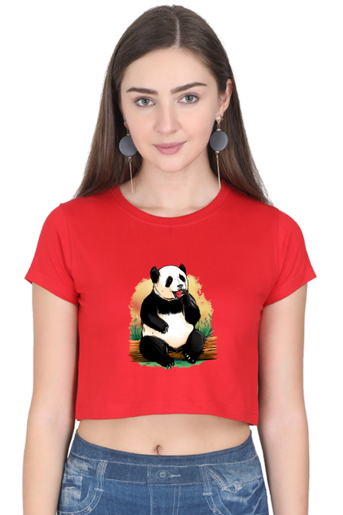 Panda Apple Crop Top