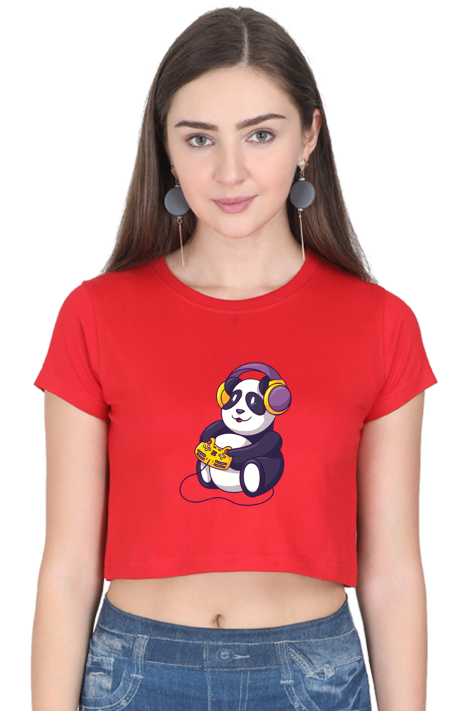 Gamer Panda Crop Top