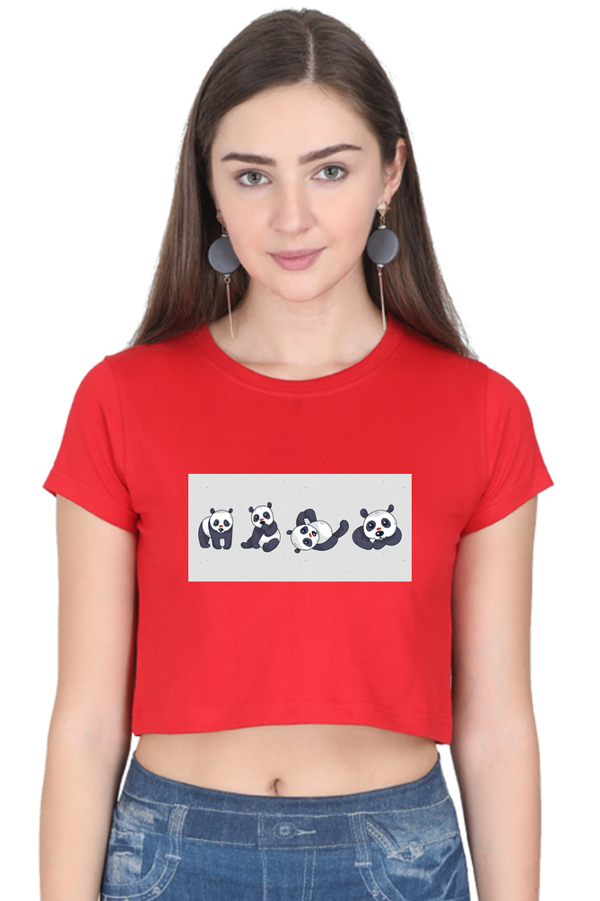 Cute Panda Set Crop Top