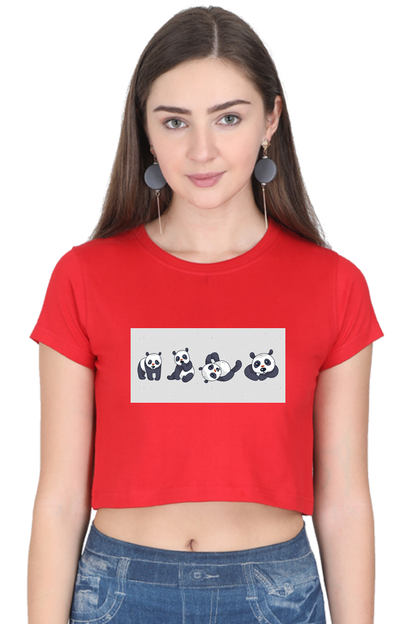 Cute Panda Set Crop Top