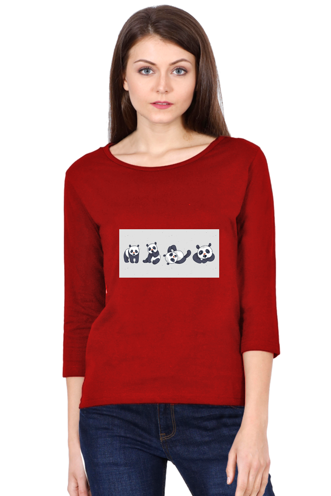 Cute Panda Set Round Neck Full Sleeve