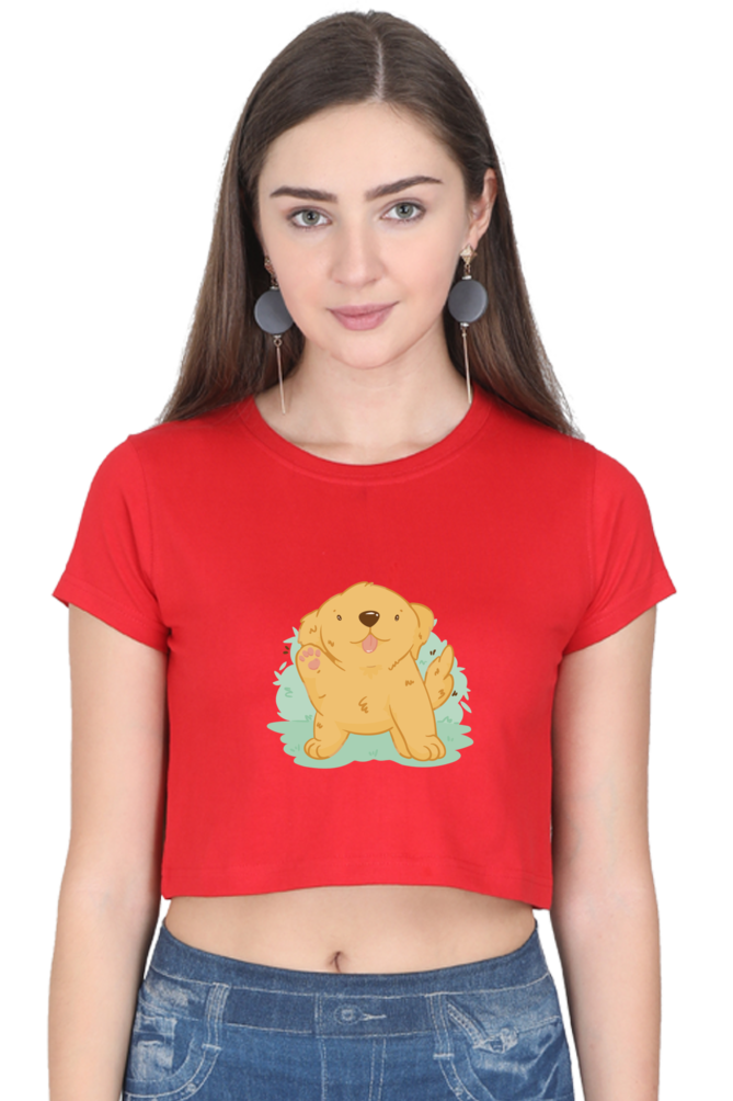 Golden Kawaii Crop Top