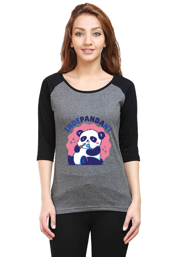 Indepandant Panda Raglan Full Sleeve