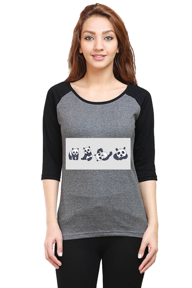 Cute Panda Set Raglan Full Sleeve