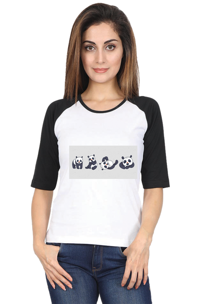 Cute Panda Set Raglan Full Sleeve