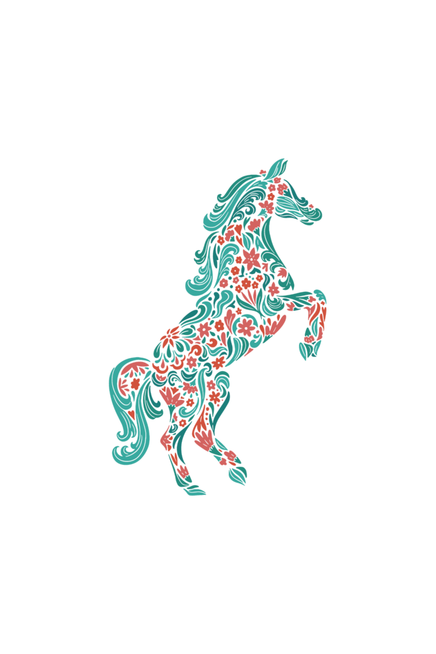 Floral Horse Crop Top