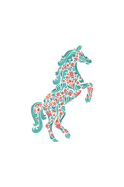 Floral Horse Crop Top