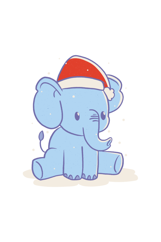 Elephant Christmas Hat Sweatshirt