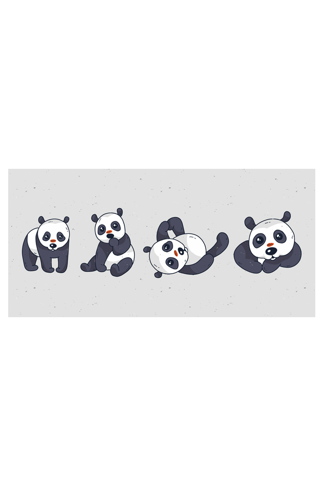 Cute Panda Set T-Shirt