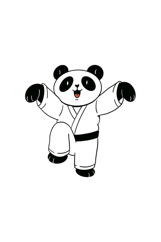 Karate Panda Crop Top