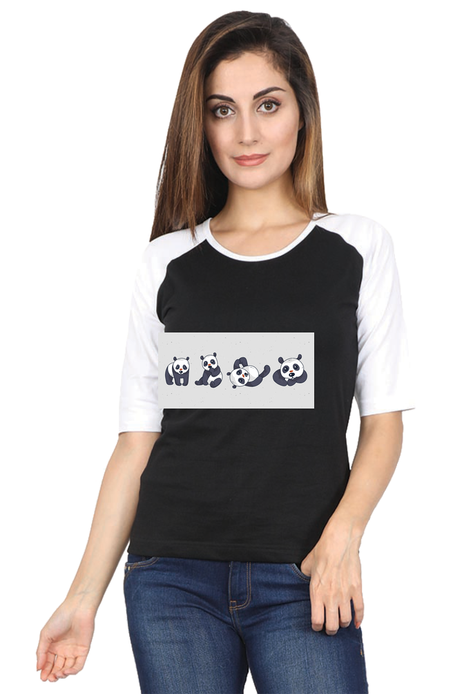 Cute Panda Set Raglan Full Sleeve