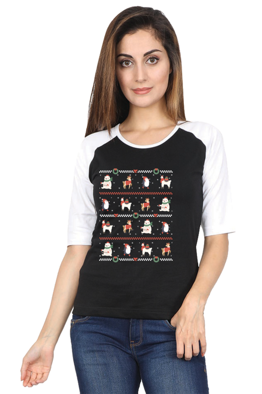 Ugly Sweater Animals Raglan Full Sleeve