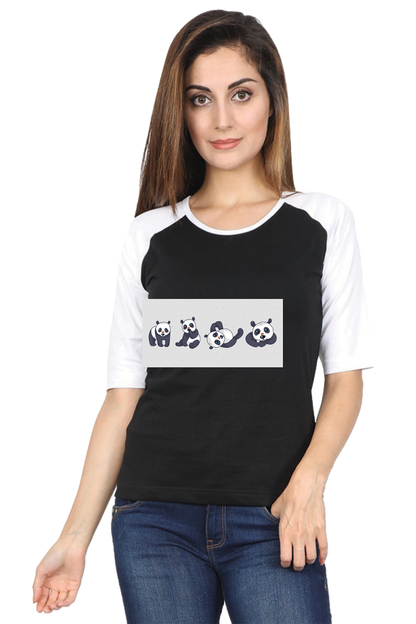 Cute Panda Set Raglan Full Sleeve