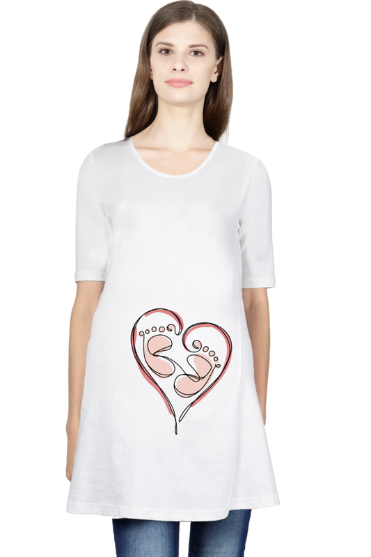 Baby Heart Artline Maternity T shirt Half Sleeve