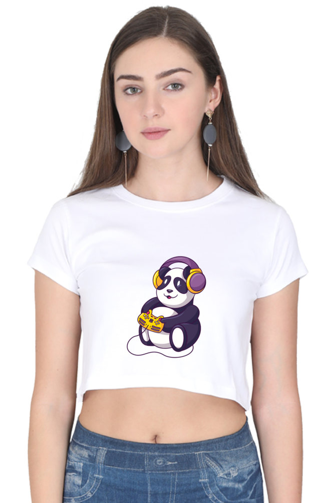 Gamer Panda Crop Top