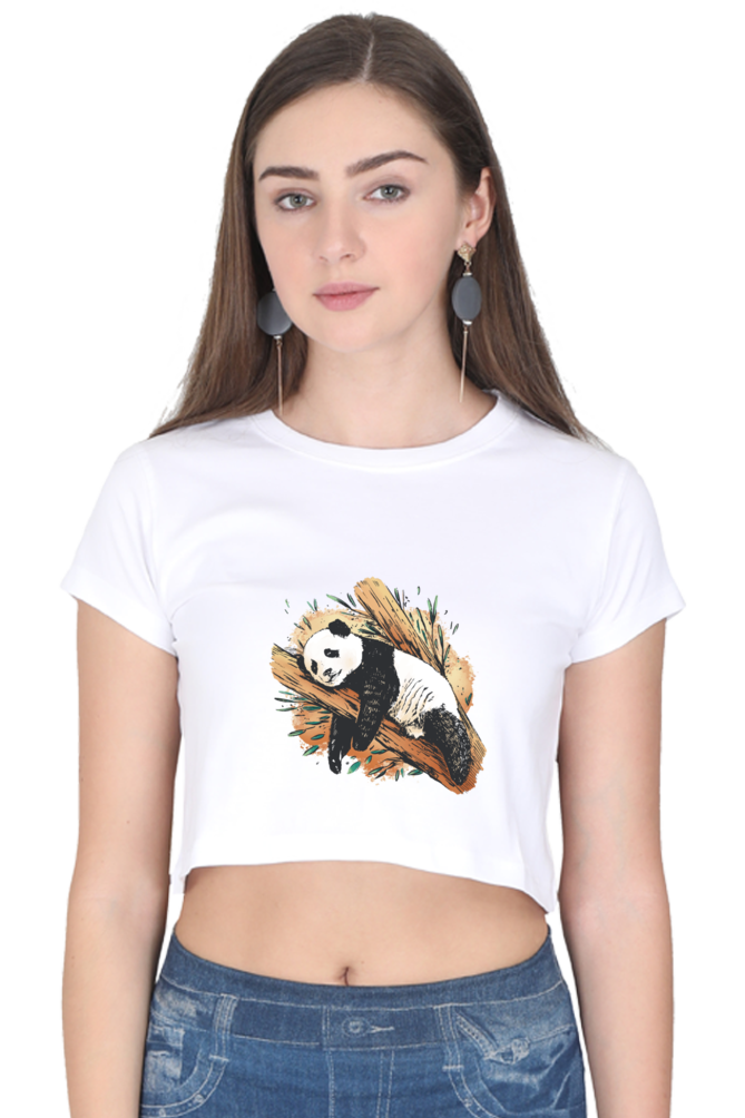 Sleeping Panda Crop Top