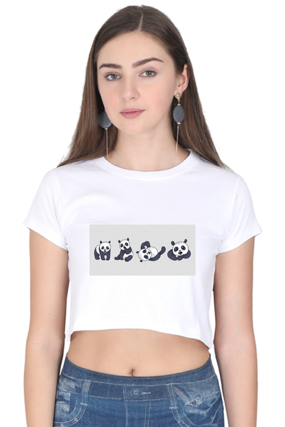 Cute Panda Set Crop Top