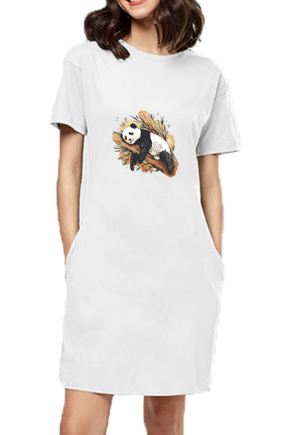 Sleeping Panda T-Shirt Dres