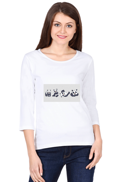 Cute Panda Set Round Neck Full Sleeve