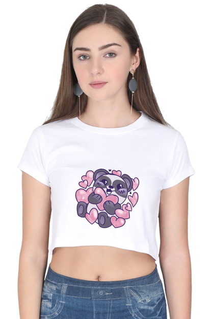 Panda Love Crop Top