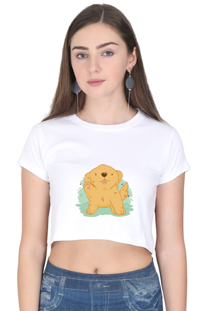 Golden Kawaii Crop Top