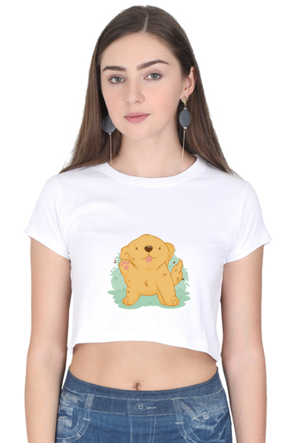 Golden Kawaii Crop Top