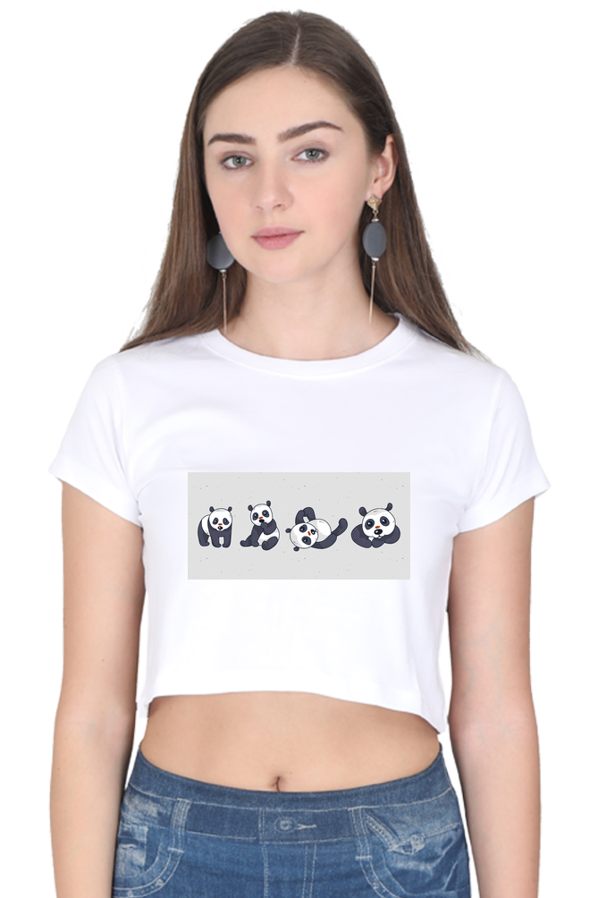 Cute Panda Set Crop Top