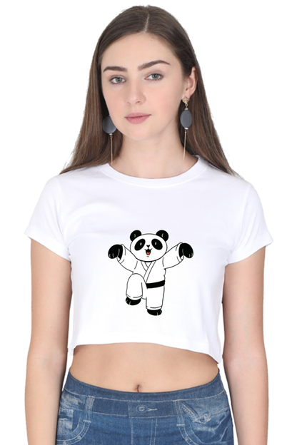 Karate Panda Crop Top