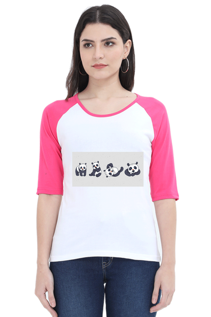 Cute Panda Set Raglan Full Sleeve