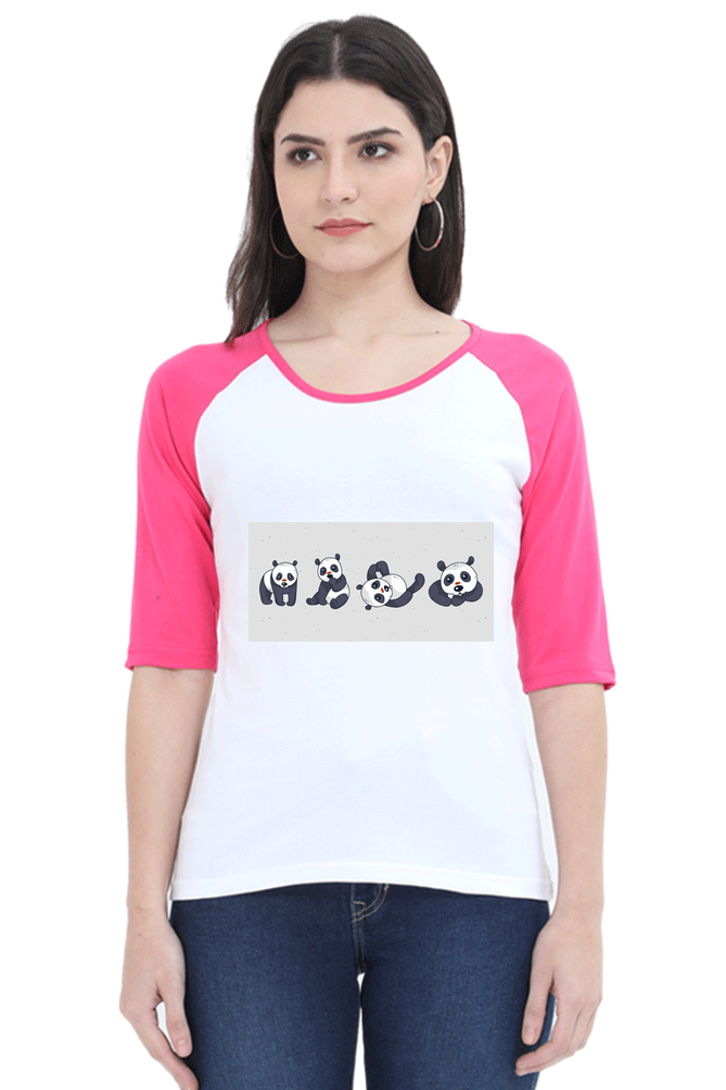 Cute Panda Set Raglan Full Sleeve