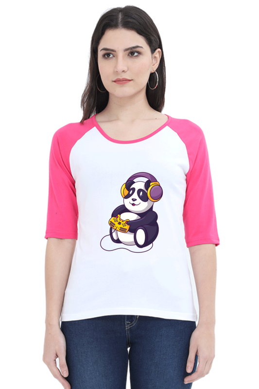 Gamer Panda Raglan Full Sleeve