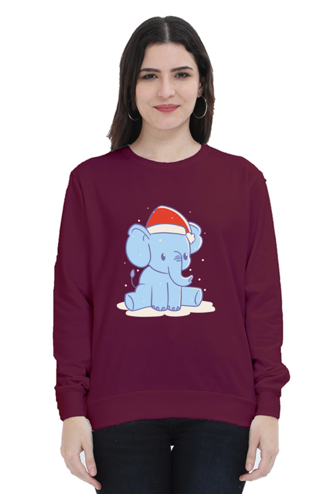 Elephant Christmas Hat Sweatshirt