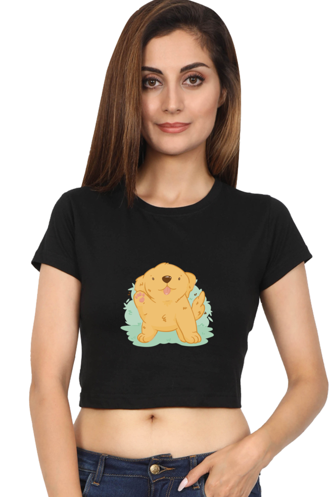 Golden Kawaii Crop Top