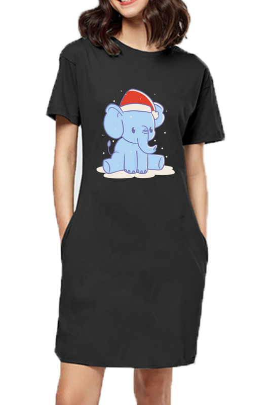 Elephant Hat T-Shirt Dress