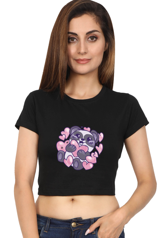 Panda Love Crop Top