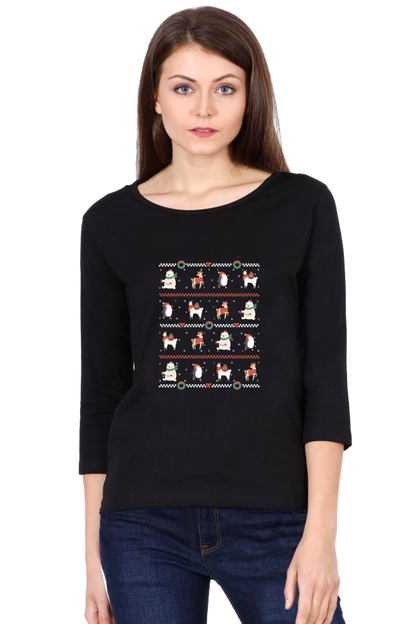 Ugly Sweater Animals Round Neck Full Sleeve