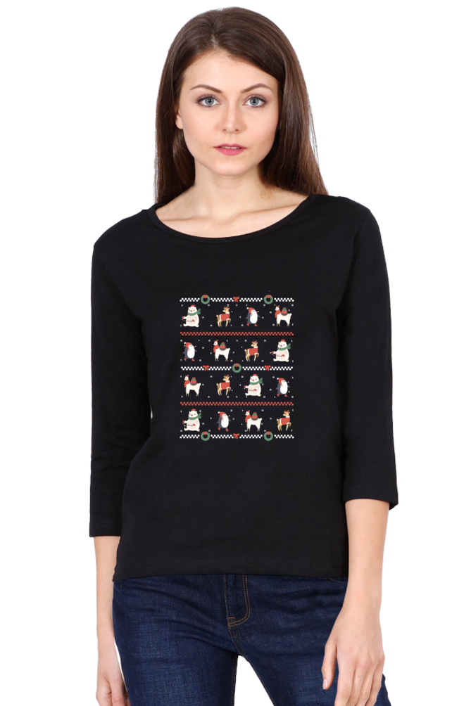 Ugly Sweater Animals Round Neck Full Sleeve