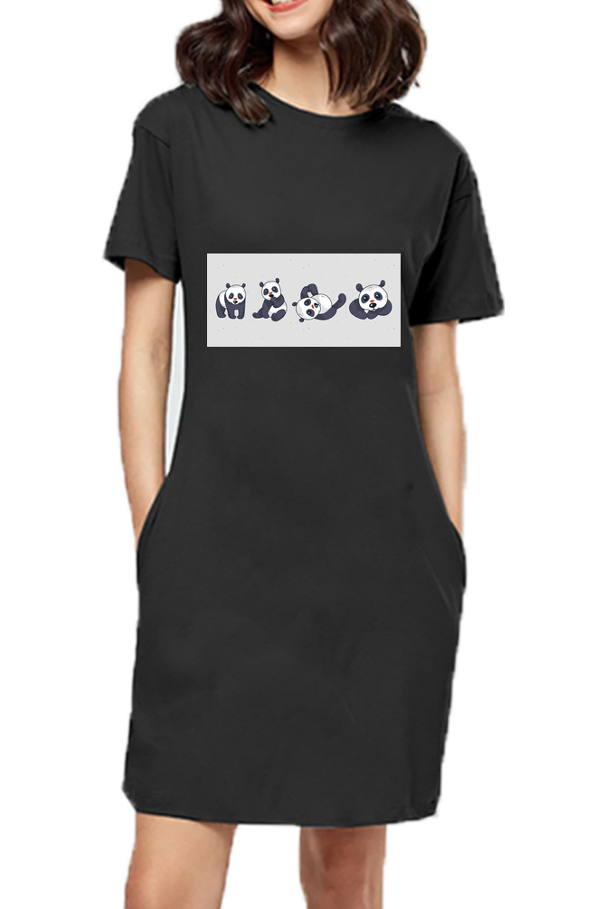 Cute Panda Set T-Shirt Dress