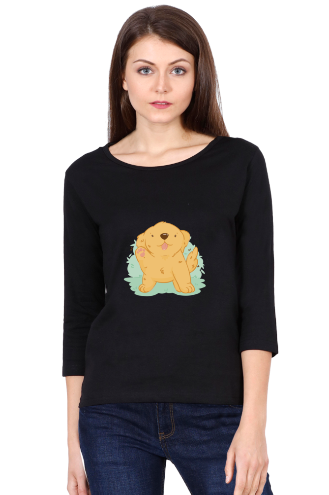 Golden Kawaii Round Neck Full Sleeve