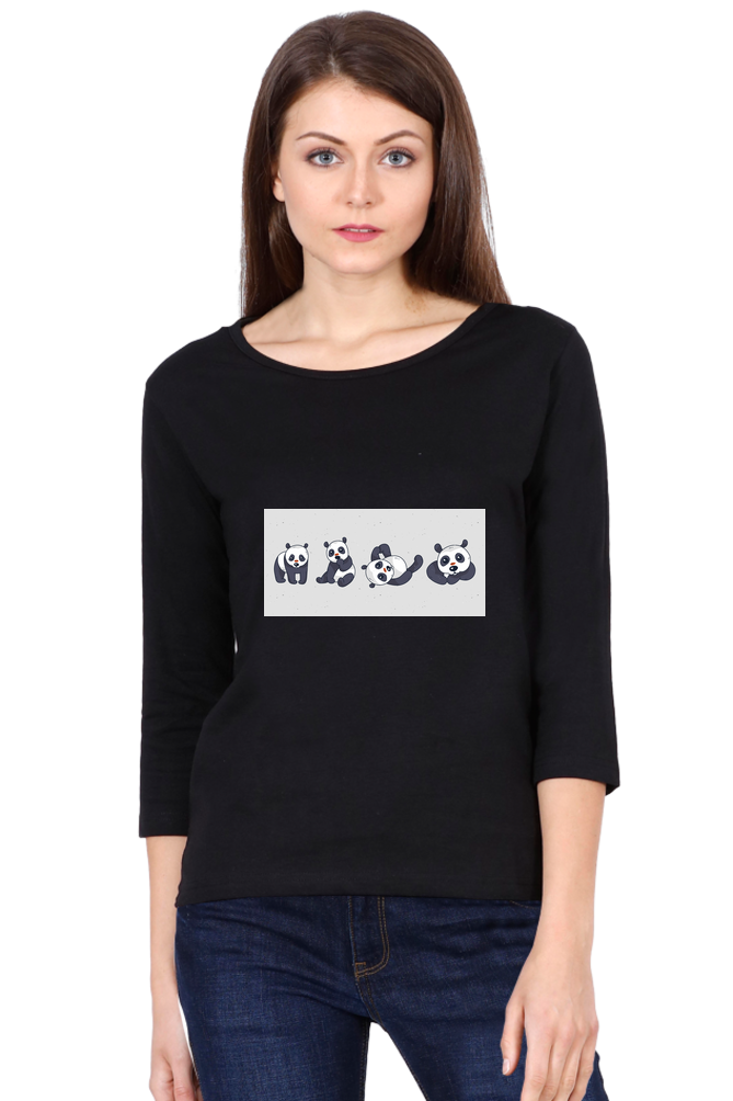 Cute Panda Set Round Neck Full Sleeve