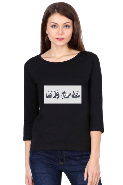 Cute Panda Set Round Neck Full Sleeve